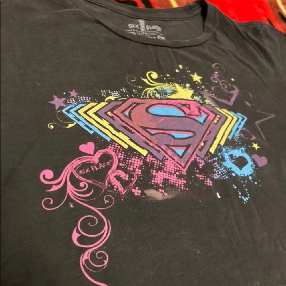 Six Flags Womens Superman Shirt